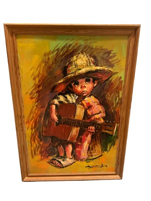 Lot 587 - Barry Leighton-Jones (1932-2011) two oils on panel, Childhood studies, the largest 80 x 50cm, signed, framed