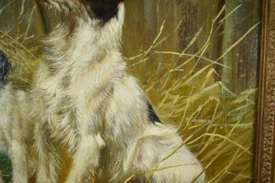 Lot 886 - Arthur Wardle (1864-1949) oil on canvas - Out of Reach, signed and dated 1891, 75cm x 51cm, in gilt frame