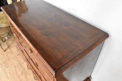 Lot 1350 - William and Mary oyster veneered chest on stand