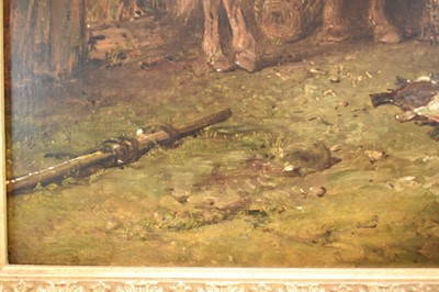 Lot 1209 - Edward Smythe (1810-1899) oil on canvas - Fisherfolk Beside the Sea, signed, 41cm x 56cm, in gilt frame