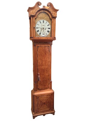 Lot 715 - Tinkler, Newcastle, George III satinwood longcase clock