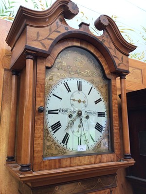 Lot 715 - Tinkler, Newcastle, George III satinwood longcase clock