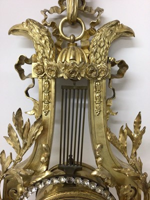Lot 711 - Good quality 19th century French Louis XVI-style ormolu cartel clock
