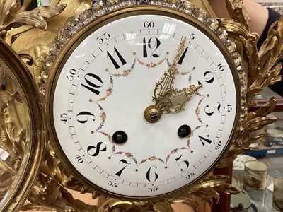 Lot 711 - Good quality 19th century French Louis XVI-style ormolu cartel clock