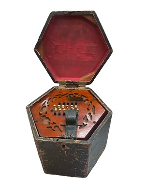Lot 2205 - Victorian concertina in original box