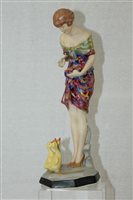 Lot 2120 - Royal Dux figure of a lady with three...