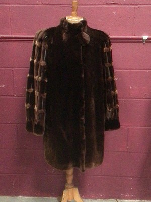 Lot 380 - Good quality beaver lamb coat by Sprung Freres, Paris and a Saga Mink jacket (2)