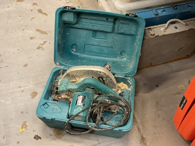 Lot 761 - Makita 570R mitre saw in case