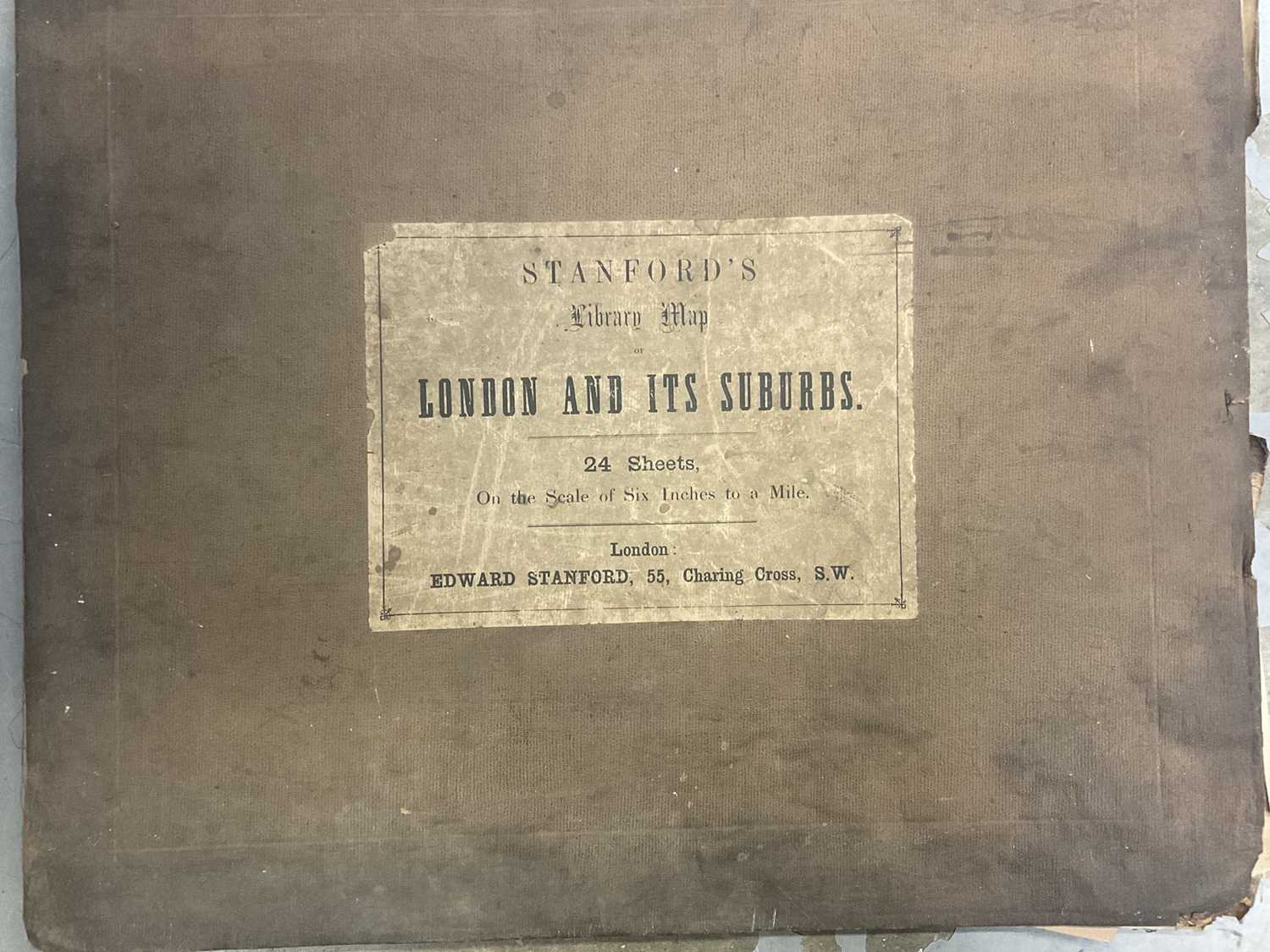 Lot 268 - 19th century library map Stanford's map of London and its Suburbs, and a collection of antiquarian books