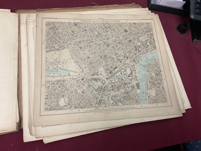 Lot 268 - 19th century library map Stanford's map of London and its Suburbs, and a collection of antiquarian books