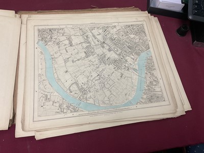 Lot 268 - 19th century library map Stanford's map of London and its Suburbs, and a collection of antiquarian books