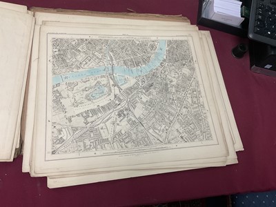 Lot 268 - 19th century library map Stanford's map of London and its Suburbs, and a collection of antiquarian books