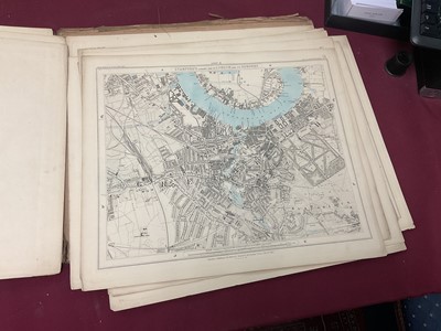 Lot 268 - 19th century library map Stanford's map of London and its Suburbs, and a collection of antiquarian books