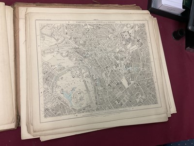 Lot 268 - 19th century library map Stanford's map of London and its Suburbs, and a collection of antiquarian books