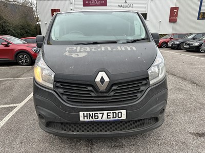 Lot 1 - By direction of The Insolvency Service 2017 Renault Trafic SWB SL27 ENERGY 1.6 DCi 125 Business panel van, diesel, manual, reg. no. HN67 EDO, finished in black, MOT expired 22nd December 2023. Su...