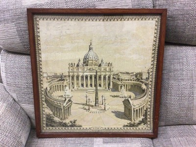 Lot 129 - Framed embroidery of Rome
