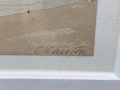 Lot 178 - Of local interest: Charles Cheston (1882-1960) watercolour, The Guidecca, Venice, signed, 23 x 33cm, Royal Society of Watercolourists label verso, glazed frame