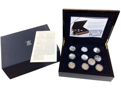 Lot 465 - World - Royal Mint Elizabeth II 'Eightieth Birthday' silver proof 18 coin collection 2006 (N.B. Gold enhanced - cased with Certificate of Authenticity) (1 coin set)