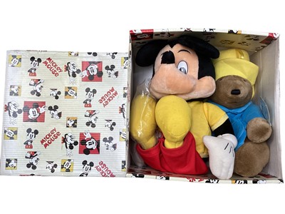 Lot 1881 - Disney Mickey Mouse & Paddington soft toys (2)