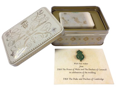 Lot 69 - The Wedding of H.R.H.Prince William to Catherine Middleton 2011, piece of Wedding cake in tin