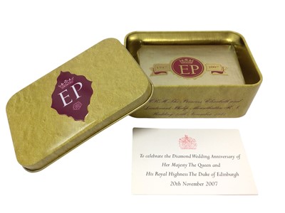 Lot 70 - H.M Queen Elizabeth II Diamond Wedding Cake in tin