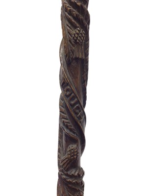 Lot 73 - Unusual Edwardian Scottish carved walking stick