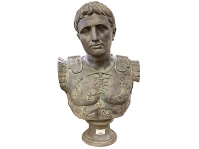 Lot 2564 - Bronzed Terracotta bust of Caesar