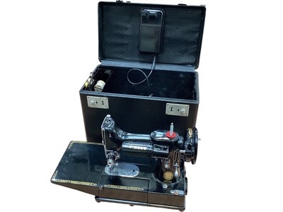 Lot 2578 - Rare Singer 222K electric sewing machine in case
