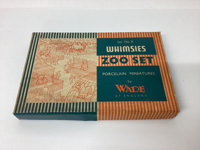 Lot 1252 - Collection of Wade Whimsies and other Wade figures to include Sooty and Sweep, three 1950s boxed first whimsies