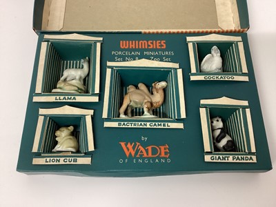 Lot 1252 - Collection of Wade Whimsies and other Wade figures to include Sooty and Sweep, three 1950s boxed first whimsies