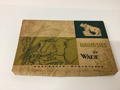 Lot 1252 - Collection of Wade Whimsies and other Wade figures to include Sooty and Sweep, three 1950s boxed first whimsies
