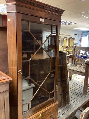 Lot 1288 - Edwardian mahogany two height corner cabinet