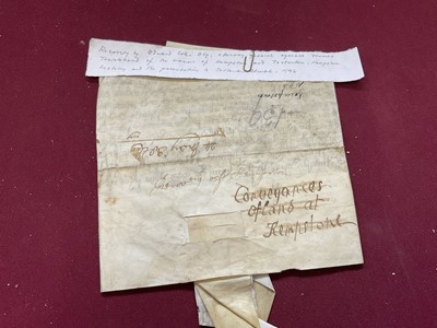 Lot 803 - Of Norfolk and Sir Edward Coke (1552-1634) interest: Large archive of indentures on vellum and paper