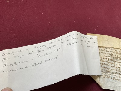 Lot 803 - Of Norfolk and Sir Edward Coke (1552-1634) interest: Large archive of indentures on vellum and paper