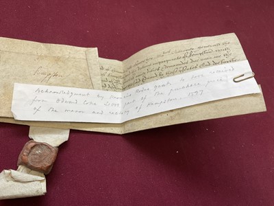 Lot 803 - Of Norfolk and Sir Edward Coke (1552-1634) interest: Large archive of indentures on vellum and paper