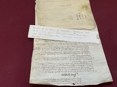 Lot 803 - Of Norfolk and Sir Edward Coke (1552-1634) interest: Large archive of indentures on vellum and paper