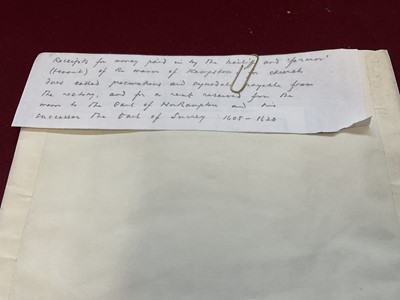 Lot 803 - Of Norfolk and Sir Edward Coke (1552-1634) interest: Large archive of indentures on vellum and paper