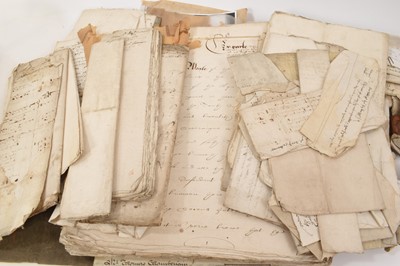 Lot 803 - Of Norfolk and Sir Edward Coke (1552-1634) interest: Large archive of indentures on vellum and paper