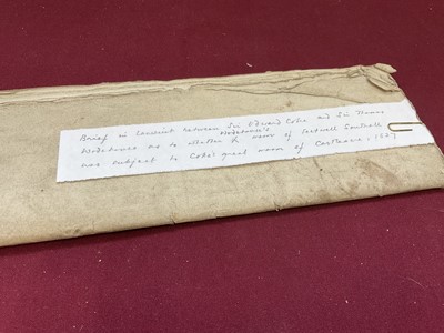 Lot 803 - Of Norfolk and Sir Edward Coke (1552-1634) interest: Large archive of indentures on vellum and paper