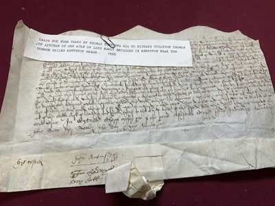 Lot 803 - Of Norfolk and Sir Edward Coke (1552-1634) interest: Large archive of indentures on vellum and paper