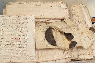 Lot 803 - Of Norfolk and Sir Edward Coke (1552-1634) interest: Large archive of indentures on vellum and paper