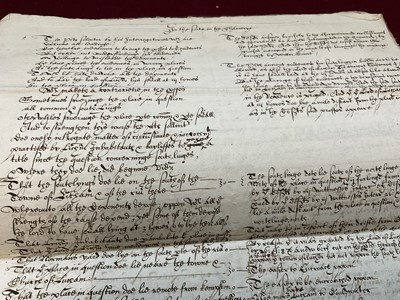 Lot 803 - Of Norfolk and Sir Edward Coke (1552-1634) interest: Large archive of indentures on vellum and paper