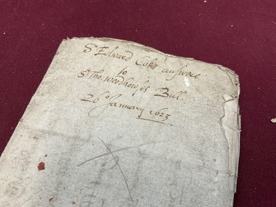 Lot 803 - Of Norfolk and Sir Edward Coke (1552-1634) interest: Large archive of indentures on vellum and paper