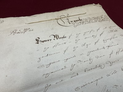 Lot 803 - Of Norfolk and Sir Edward Coke (1552-1634) interest: Large archive of indentures on vellum and paper