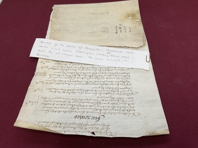 Lot 803 - Of Norfolk and Sir Edward Coke (1552-1634) interest: Large archive of indentures on vellum and paper