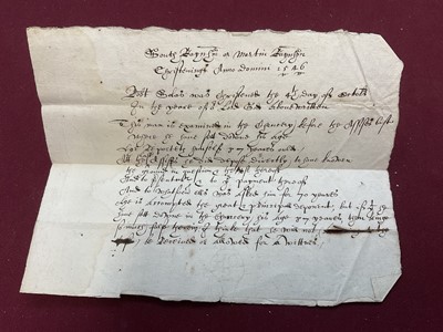 Lot 803 - Of Norfolk and Sir Edward Coke (1552-1634) interest: Large archive of indentures on vellum and paper