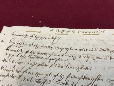 Lot 803 - Of Norfolk and Sir Edward Coke (1552-1634) interest: Large archive of indentures on vellum and paper