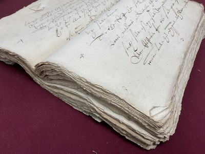 Lot 803 - Of Norfolk and Sir Edward Coke (1552-1634) interest: Large archive of indentures on vellum and paper