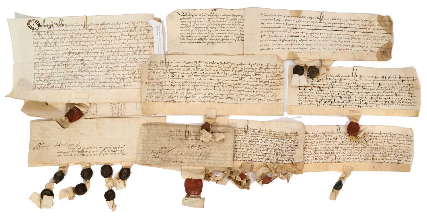 Lot 806 - Of Norfolk interest: Good collection of early indentures on vellum and paper