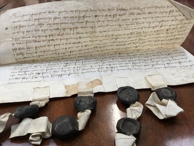 Lot 806 - Of Norfolk interest: Good collection of early indentures on vellum and paper